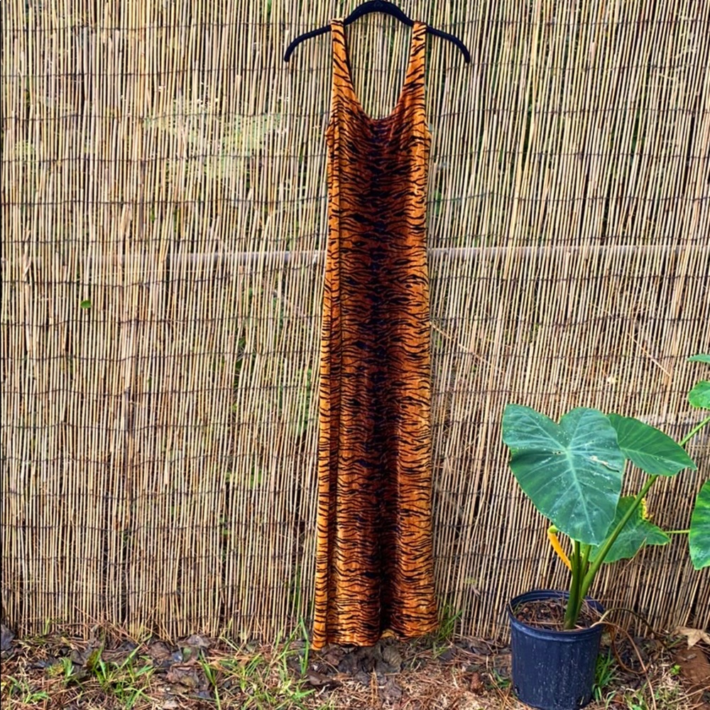 Betsey Johnson velour slit dress